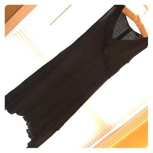 Flirty H&M Black Dress Tiny Polka Dots EUC